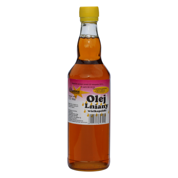 Olej Lniany, Tłoczony na zimno, 0,5 l